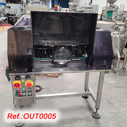 OPTREL MODEL PW-60 POWDER VIAL INSPECTION MACHINE WITH TWO MAGNIFYING GLASSES