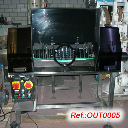 OPTREL MODEL PW-60 POWDER VIAL INSPECTION MACHINE WITH TWO MAGNIFYING GLASSES