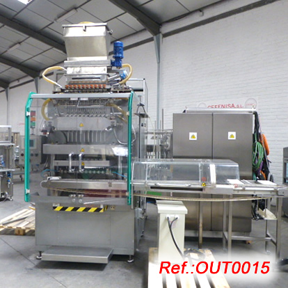 MARCHESINI MTP-10 TEN TRACK VOLUMETRIC SACHET FILLING AND SEALING MACHINE WITH VOLUMETRIC FILLING HEAD