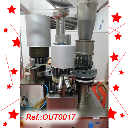 MG2 FUTURA CAPSULE FILLING AND CLOSING MACHINE FOR PELLETS WITH TWO FORMATS WITH ITS SET OF ASPIRATORS