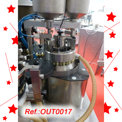 MG2 FUTURA CAPSULE FILLING AND CLOSING MACHINE FOR PELLETS WITH TWO FORMATS WITH ITS SET OF ASPIRATORS