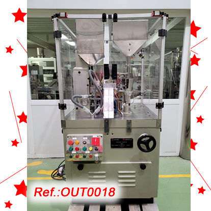 MQUINA OMPLIDORA  TANCADORA DE CPSULES DE GELATINA DURA EN AUTOMTIC ZANASI RM-63 AMB UN FORMAT 0