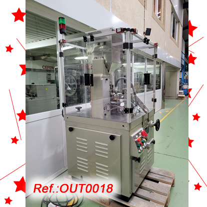 MQUINA OMPLIDORA  TANCADORA DE CPSULES DE GELATINA DURA EN AUTOMTIC ZANASI RM-63 AMB UN FORMAT 0