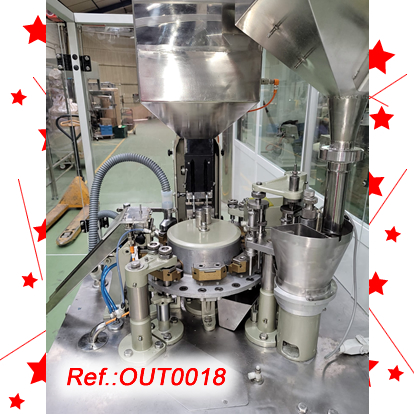 MQUINA OMPLIDORA  TANCADORA DE CPSULES DE GELATINA DURA EN AUTOMTIC ZANASI RM-63 AMB UN FORMAT 0