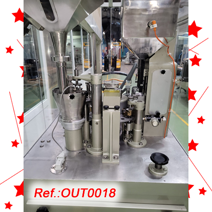 MQUINA OMPLIDORA  TANCADORA DE CPSULES DE GELATINA DURA EN AUTOMTIC ZANASI RM-63 AMB UN FORMAT 0
