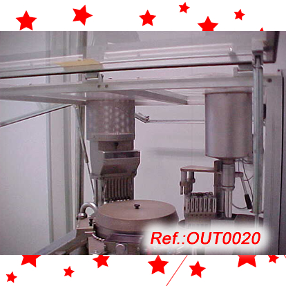 OMPLIDORA - TANCADORA DE CPSULES IMA - ZANASI AZ-40 PER A PELLETS AMB FORMATS DE CPSULA N.0, 1, 2 i 3