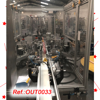 ETIMA VT-3000 LABELLING MACHINE WITH TWO SIDE LABELLING HEADS FOR LABELLING OF TAMPER-EVIDENT LABELS