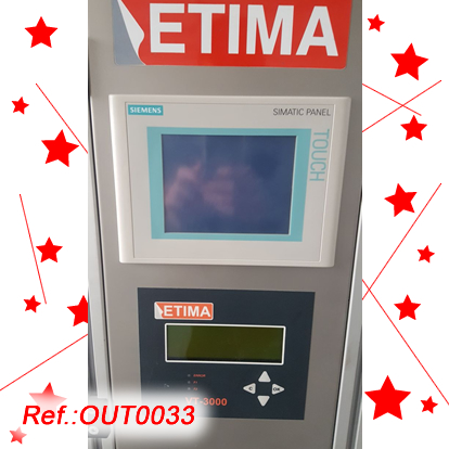 ETIMA VT-3000 LABELLING MACHINE WITH TWO SIDE LABELLING HEADS FOR LABELLING OF TAMPER-EVIDENT LABELS