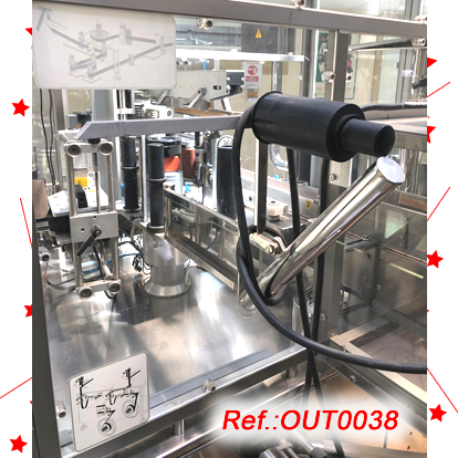 ETIQUETADORA NERI SL-200 AMB DOS CAPALS DE 200mm DALADA DETIQUETA