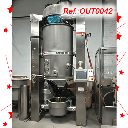 LLIT FLUT DE VAPOR IMA GHIBLI-100 AMB UNITAT DE CALOR, EXTRACTOR O CAPTADOR DE POLS I UNA CUBA DE 300 LITRES APROX