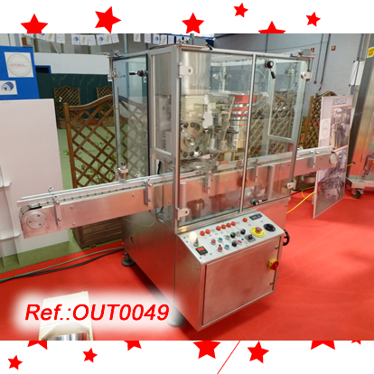 TREN MONOBLOC DOMPLIMENT I TAPONAT DE FLASCONS DE POLS MACOFAR MT-11 PER OMPLIMENT DE VIALS DE POLS