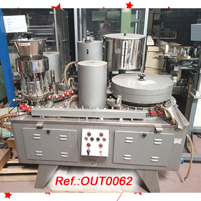 MQUINA OMPLIDORA TANCADORA DE CPSULES DE GELATINA DURA MG2-36 AMB DOSIFICADOR DE POLS