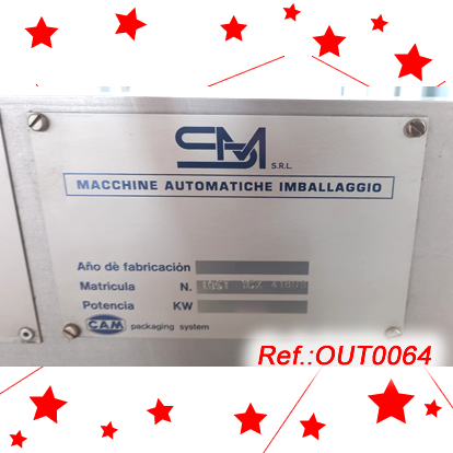 ENCAIXADORA CAM SM-1CX AMB TANCAMENT DE CAIXES MITJANANT CINTA ADHESIVA AMB UN FORMAT SEGONS EXISTNCIES.