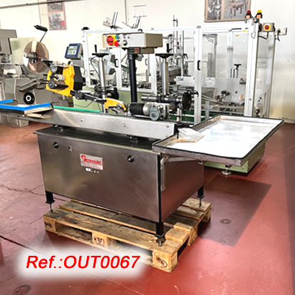 ETIQUETADORA GERMARK TIPUS C-50 GC5010 - GC5000 AMB CAPAL SUPERIOR MUNTAT SOBRE UNA CINTA DE RODETS