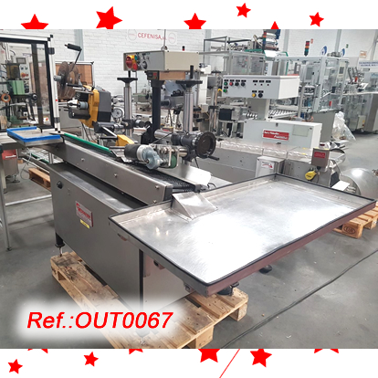 ETIQUETADORA GERMARK TIPUS C-50 GC5010 - GC5000 AMB CAPAL SUPERIOR MUNTAT SOBRE UNA CINTA DE RODETS