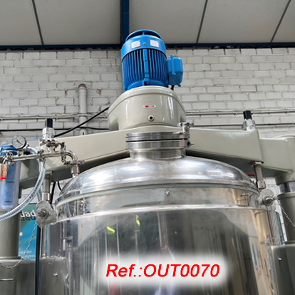 REACTOR DE FABRICACI DE CREMES MOLTO MAT UNIVERSAL MODEL MMU-500 DE 500 LITRES APROX. AMB CAMISA DAIGUA CALENTA