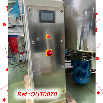 REACTOR DE FABRICACI DE CREMES MOLTO MAT UNIVERSAL MODEL MMU-500 DE 500 LITRES APROX. AMB CAMISA DAIGUA CALENTA