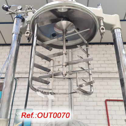 REACTOR DE FABRICACI DE CREMES MOLTO MAT UNIVERSAL MODEL MMU-500 DE 500 LITRES APROX. AMB CAMISA DAIGUA CALENTA