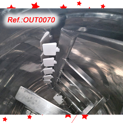 REACTOR DE FABRICACI DE CREMES MOLTO MAT UNIVERSAL MODEL MMU-500 DE 500 LITRES APROX. AMB CAMISA DAIGUA CALENTA