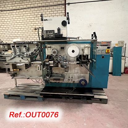 UHLMANN UPS-200 BLISTER MACHINE FOR BLISTER FORMING, SEALING AND CUTTING WITH HAPAMATIC PRINTER