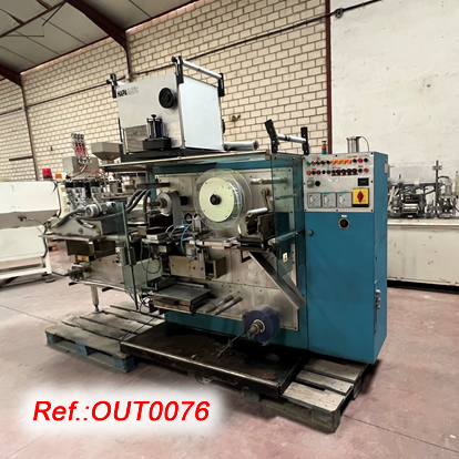 UHLMANN UPS-200 BLISTER MACHINE FOR BLISTER FORMING, SEALING AND CUTTING WITH HAPAMATIC PRINTER