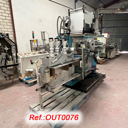 UHLMANN UPS-200 BLISTER MACHINE FOR BLISTER FORMING, SEALING AND CUTTING WITH HAPAMATIC PRINTER