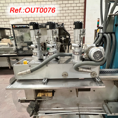 UHLMANN UPS-200 BLISTER MACHINE FOR BLISTER FORMING, SEALING AND CUTTING WITH HAPAMATIC PRINTER