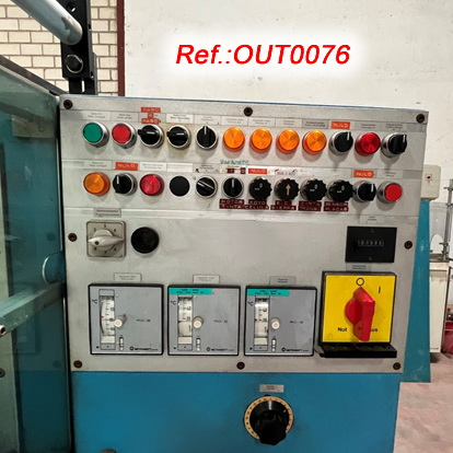 UHLMANN UPS-200 BLISTER MACHINE FOR BLISTER FORMING, SEALING AND CUTTING WITH HAPAMATIC PRINTER