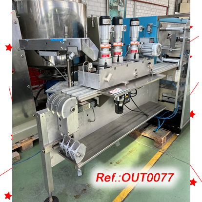 MQUINA DE BLISTER UHLMANN MODEL UPS-300 AMB CARREGADOR UNIVERSAL I DETECTORS DE PRESNCIA AMB PALPADORS