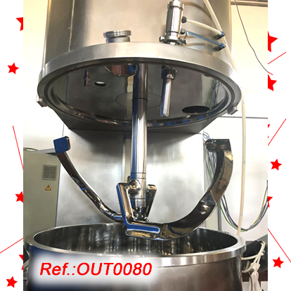 EQUIP GRANULADOR HTTLIN MODEL HMG-250 DACER INOXIDABLE POLIT MIRALL AMB LA SEVA ESTRUCTURA I QUADRE ELCTRI