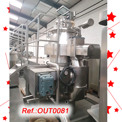 EQUIP GRANULADOR NIRO FIELDER PMA-400 AMB CAMISA DAIGUA CALENTA, ESTRUCTURA, QUADRE ELCTRIC I ESCALA