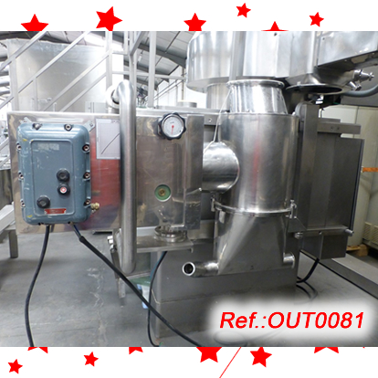 EQUIP GRANULADOR NIRO FIELDER PMA-400 AMB CAMISA DAIGUA CALENTA, ESTRUCTURA, QUADRE ELCTRIC I ESCALA