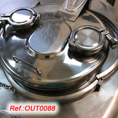 EQUIPO GRANULADOR DE ACERO INOXIDABLE GLATT LABORTECNIC DE 500 LITROS APROX. CON SU ESTRUCTURA