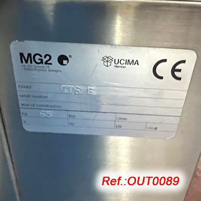 MG2 G-70 CAPSULE FILLING AND CLOSING MACHINE FOR POWDER FILLING WITH TWO FORMATS Nos. 2 AND 3