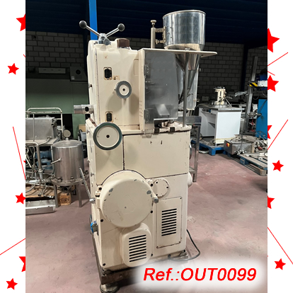 MQUINA DE COMPRIMIR ROTATIVA KILIAN MODEL RT-224 DE 24 ESTACIONS AMB CARREGADOR DE PRODUCTE PER CAIGUDA LLIURE