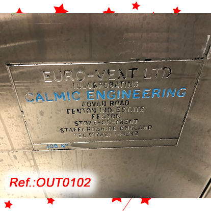 LLIT FLUIT DACER INOXIDABLE CALMIC ENGINEERING MODEL 25 DE 250 LITRES AMB ESCALFAMENT PER VAPOR