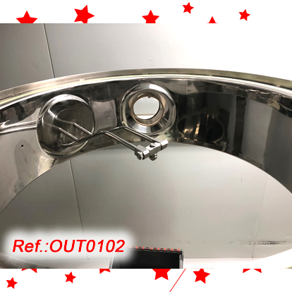 LLIT FLUIT DACER INOXIDABLE CALMIC ENGINEERING MODEL 25 DE 250 LITRES AMB ESCALFAMENT PER VAPOR