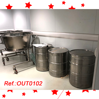 LLIT FLUIT DACER INOXIDABLE CALMIC ENGINEERING MODEL 25 DE 250 LITRES AMB ESCALFAMENT PER VAPOR