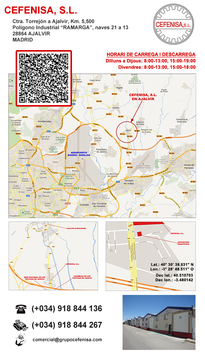 Localització CEFENISA, S.L. a Alcalá de Henares - Madrid